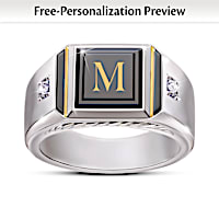 Man Of Distinction Personalized Diamond Ring