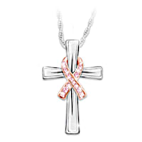 "Faith And Hope" Breast Cancer Awareness Pendant Necklace