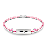 Genuine Diamond & Genuine Leather Strength Of Hope Bracelet