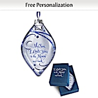 Son, I Love You To The Moon And Back Personalized Ornament