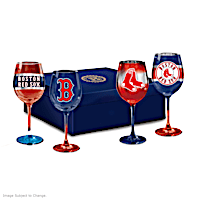 Red Sox Pride Wine Glass Set