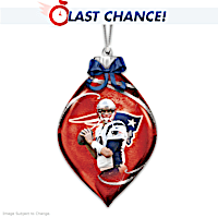 New England Patriots Tom Brady Illuminated Glass Ornament