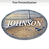 James Hautman Beach Art Personalized Welcome Sign