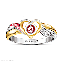 Alabama Crimson Tide Heart Ring