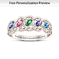The Gift Of Family Personalized Ring
