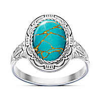 "Santa Fe Spirit" Women's Blue Mojave Turquoise Ring