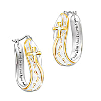 "Footprints In The Sand" Engraved Diamond Earrings