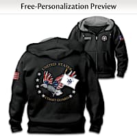 Coast Guard Pride Personalized Men's Hoodie