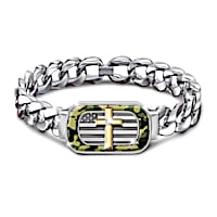 My Country, My Faith Diamond Men's Bracelet