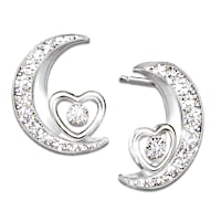 I Love You To The Moon And Back Daughter Diamond Earrings
