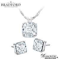 "Hollywood Royalty" Diamonesk Necklace And Earrings Set