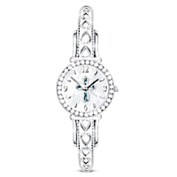 Heavenly Grace Crystal Watch Featuring Mother Of Pearl