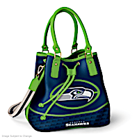 Seattle Seahawks Bucket Handbag With Team Logo
