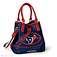 Houston Texans Bucket Handbag With Team Logo