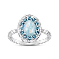 Genuine Gemstone Paradise Lagoon Statement Ring