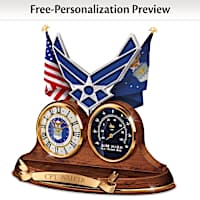 Air Force Values Personalized Thermometer Clock