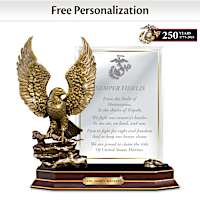 "Marine Honor" Eagle Sculpture With Personalized Plaque