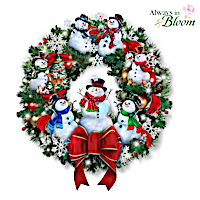 Dona Gelsinger Snow-Kissed Holiday Cheer Illuminated Wreath