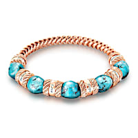 Touch Of Heaven Bracelet With Turquoise & Solid Copper Beads