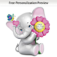 Personalized Musical Elephant Figurine For Granddaughters