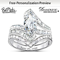 3-Carat Forever Beautiful Bride Personalized Bridal Ring Set