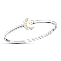 I Love You To The Moon And Back Diamond Bracelet