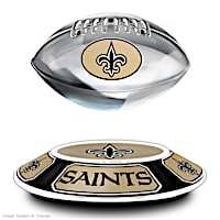 New Orleans Saints Levitating Football Lights Up And Spins