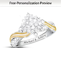 Love, Always And Forever Personalized Ring With 50 Diamonds