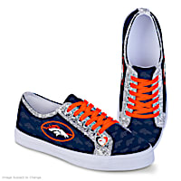 Denver Broncos Women's Shoes With Glitter Trim