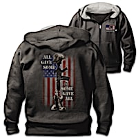 "All Gave Some" Men's Patriotic Cotton Blend Hoodie