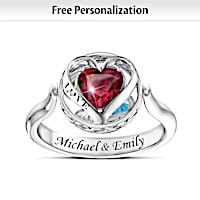 "Head Over Heels" Personalized 2-In-1 Design Flip Ring