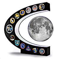 Apollo Missions Illuminated Levitating Moon Sculpture