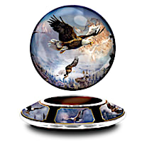 Ted Blaylock Levitating Globe Eagle Sculpture