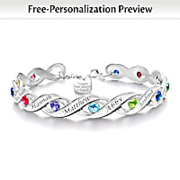 Birthstone Forever & Always Personalized Bracelet