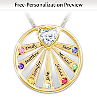 My Family, My Sunshine Personalized Pendant Necklace