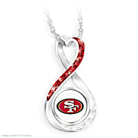 "San Francisco 49ers Forever" Infinity Pendant Necklace