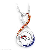 "Denver Broncos Forever" Infinity Pendant Necklace