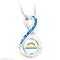"Los Angeles Chargers Forever" Infinity Pendant Necklace