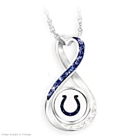 "Indianapolis Colts Forever" Infinity Pendant Necklace