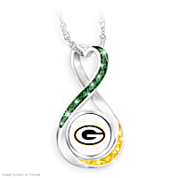 "Green Bay Packers Forever" Infinity Pendant Necklace