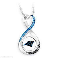 "Carolina Panthers Forever" Infinity Pendant Necklace