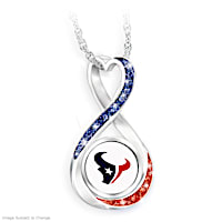 "Houston Texans Forever" Infinity Pendant Necklace