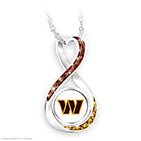 "Washington Commanders Forever" Infinity Pendant Necklace