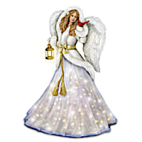 "Silent Night" Illuminated Musical Angel Sculpture