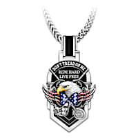"Don't Tread On Me" Stainless Steel Motorcycle Dog Tag