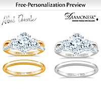 Personalized Bridal Rings: Choose Stone, Finish, Font & More