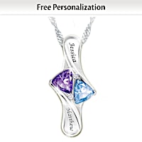 "Love's Promise" Personalized Birthstone Pendant Necklace