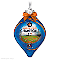 Astros 2017 World Series Champions Glass Ornament
