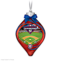 Nationals 2019 World Series Champions Glass Ornament