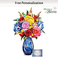 "Celebration" Lighted Bouquet With Personalized Card
